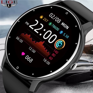 lige 2021 nuevo reloj inteligente hombres pantalla táctil completa deporte fitness reloj ip67 impermeable bluetooth para android ios smartwatch hombres+caja
