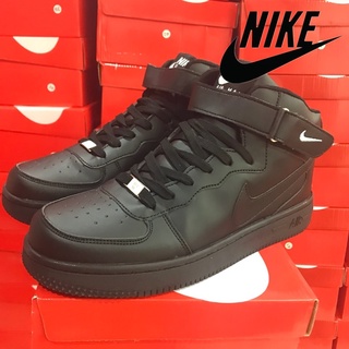 ¡ Nueva Llegadasgina ! Nike Air Force 1 Unisex Zapatos Todos Negro Kasut