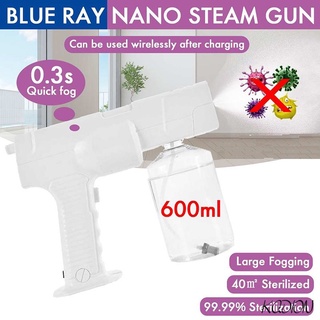 ▷ USB-600ML Luz Azul Inalámbrica Recargable Nano Pistola De Vapor Atomizante Niebla Desinfección Oración Mezcla KADION