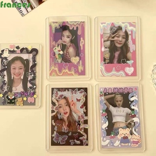 FRANCES School Stationery Card Film Protector Vertical Idol Photo Sleeves Kpop Photocards Protector Transparent Korea Kpop Photocards Horizontal Card Film Hard Card Holder Card Holder Card Protector Photocards Storage Bag