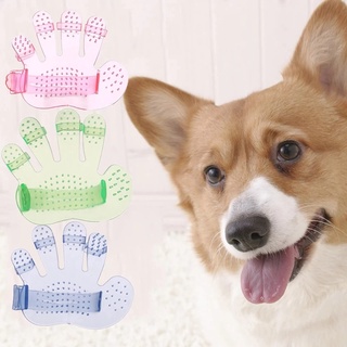 [cepillo de palma de baño de cinco dedos para mascotas] [cepillo portátil transparente de masaje de cinco dedos] [masajeador de ducha para perros gato] [guante de Deshedding para mascotas] (1)