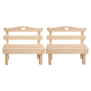 [calidad impactante] 2 piezas kit de silla miniatura para el hogar, banco de artesanía, muebles de jardín