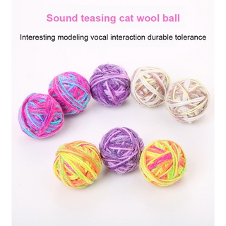 [disponible en inventario] bola de juguete de gato molar gnaw juguete de lana bola incómoda juguete interactivo campana de lana pelota mascota juguete grind pata