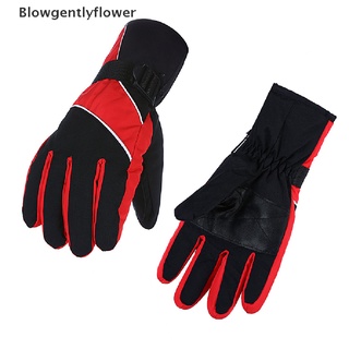 Blowgentlyflower Men Women Ski Gloves Waterproof Winter Warm Gloves Motorcycle Riding Gloves BGF