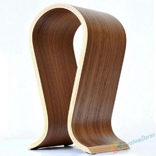 (momodining) auriculares de madera de nogal en forma de u soporte/colgador/soporte
