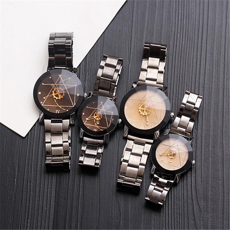 Reloj de pulsera de cuarzo de negocios de acero inoxidable para pareja Giift (7)