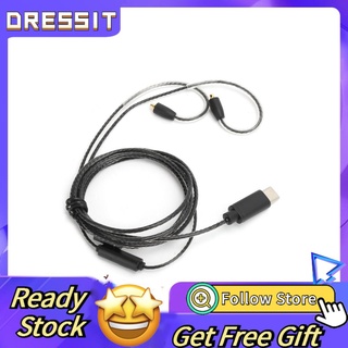 Dressit Type‐C MMCX - Cable de auriculares con micrófono para Shure SE215/SE315/SE425/SE535/SE846