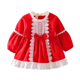 [SKIC] Vestido de princesa de encaje rojo Lolita para niñas