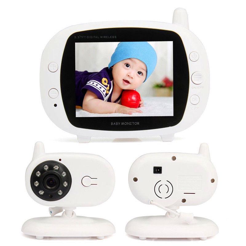 3.5" digital tft lcd bebé monitor cámara inalámbrica audio talk video visión nocturna