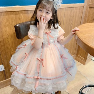 2021 niños niñas neto hilo falda Lolita vestido (3)