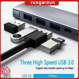 [w20] Convertidor adaptador USB 9 en 1 tipo C con USB 4K-C a HDMI compatible