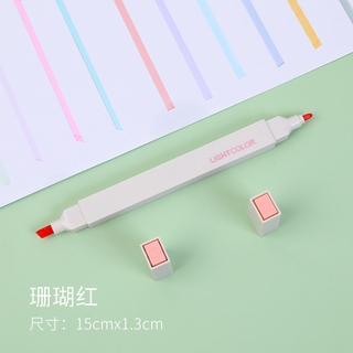 1pcs lindo japonés papelería Mildliner doble cabeza fluorescente pluma colorida marcador marca pluma (5)