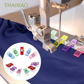 thaixiao 10pc cinta sesgo fabricante artesanía herramientas de costura trabajo pie caso accesorios diy dobladillo multicolor suministros tela clip de plástico/multicolor
