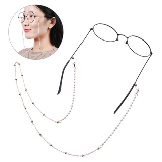 Cadena de eslabones para mujer, perlas de perlas, gafas de silicona, cordón, gafas de sol