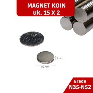 Imanes imanes de hierro neodimio fuerte redondo cromado botones monedas NdFeB N50 15 mm 15x2 mm