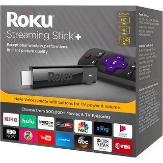 Roku Streaming Stick+ | HD/4K/HDR Streaming Device with Long-range Wireless and Roku Voice Remote buy 10 get 4 free