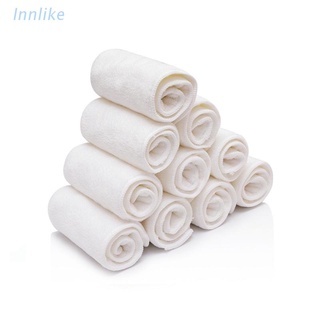Inn 10 pzs pañales de tela reutilizables lavables para bebés/inserciones de microfibra 3 capas 14*36cm