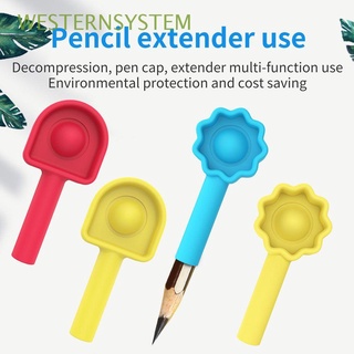 WESTERNSYSTEM Gift Pen Cap Educational Decompression Toys Fidget Toys Portable Cute Relief Toys For Children Adult Silicone Anti Stress Fidget Toys/Multicolor