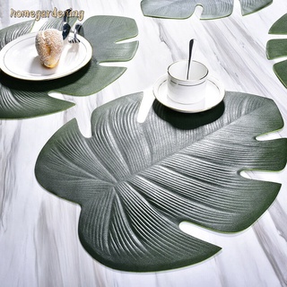 alfombra de mesa en forma de monstera, hoja tropical, mantel individual