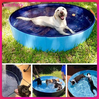 xiixcc 1 Pc PVC Piscina De Mascotas Portátil Plegable Bañera De Baño Al Aire Libre Piscinas Accesorios Para Perros Gato (5)