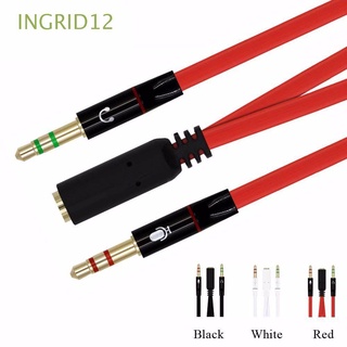 INGRID12 1pcs divisor Y adaptador auxiliar 3,5 mm hembra Cable divisor portátil auriculares PC Audio Cable conectado 20 cm 2 macho/Multicolor