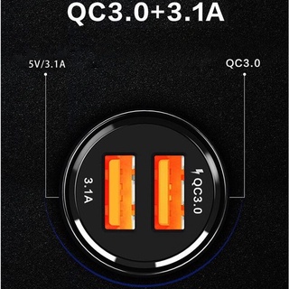 Carga rápida 3.0 Cargador de coche USB dual 5v3a Turbo Cargador de teléfono móvil de carga rápida para iPhone Adaptador de coche Xiaomi (3)