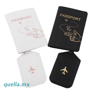 quella 4pcs portátil cubierta de pasaporte con etiquetas de equipaje titular caso organizador tarjeta de identificación protector de viaje organizador