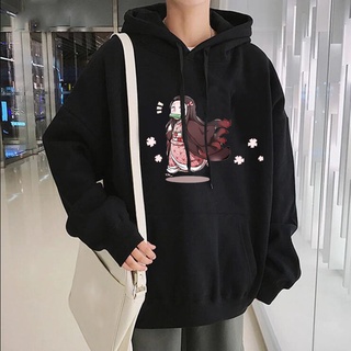 Kamado Nezuko Demon Slayer Kawaii Sudadera Anime Impresión Pullover Harajuku Streetwear Masculino