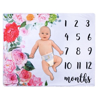 realmaa - manta de franela para bebé, fotografía mensual, foto recién nacido, hito (9)