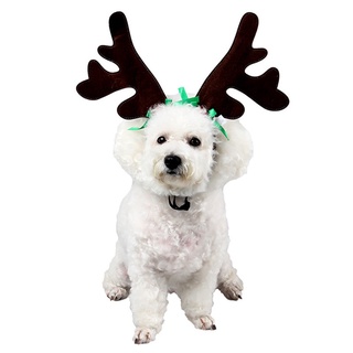 TRANQUILLT Navidad Mascota Diadema Ciervo Cuerno Sombrero Disfraz Perro Cachorro Gato Cosplay Fiesta Vestir Producto Suministros Para Mascotas