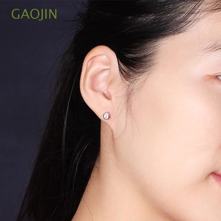 GAOJIN Personalidad Clavos para los oídos Simple Cobre Pendientes de cristal Exquisito Coreano Elegante Mujer Pendientes para hombres Chic Joyería de moda/Multicolor