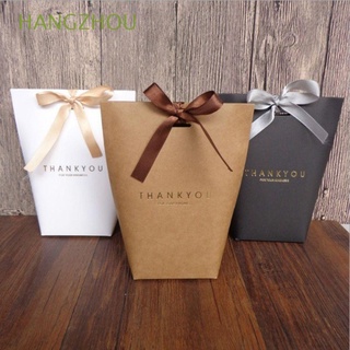 hangzhou cajas de regalo negro blanco suministros de envoltura de caramelo caja de galletas 5pcs boda dragee gracias gracias bolsas de regalo
