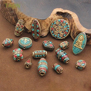 TAIJIN Antiguo adj. Accesorios de joyería Encanto Producción de joyas Accesorios de joyería Tibetano Coral rojo Dorado. Brazalete Collar Hazlo tú mismo.
