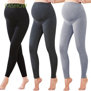 fashow mujeres de moda mujeres embarazadas color sólido tela de maternidad slim leggings acogedor flaco fitness cintura alta embarazo yoga pantalones/multicolor