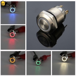 SUER Util LED en / de Hot Coche de aluminio Empuje el interruptor de boton Universal Durable Brand New Moda Símbolo/Multicolor (1)