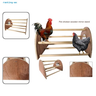 rantiny - soporte de madera para gallina, loro, resistente a la mordedura, para gallos