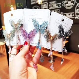 jiachen moda clip de pelo lindo mariposa horquillas mujeres accesorios para el cabello encaje dulce adorno de pelo hadas pasadores/multicolor