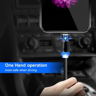 🔥Promotion🔥 Cable USB trenzado magnético LED/rayos y tipo C y Micro USB/Cable de carga rápida/Cable de carga de línea/para iphone ipad teléfono Android Huawei xiaomi samsung Vivo [ChengA.mx] (3)
