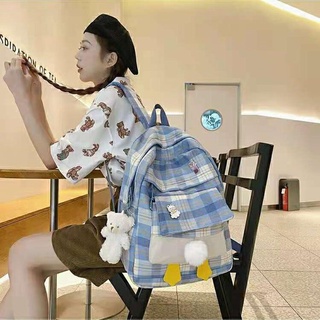 Schoolbag Harajuku estilo coreano versión de ulzzang plaid mochila mujer salvaje ins japonés escuela secundaria estudiantes mochila