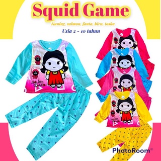 Juego de calamar trajes de niñas/camisas de los niños/camisas de los niños/camisas/juegos de calamar