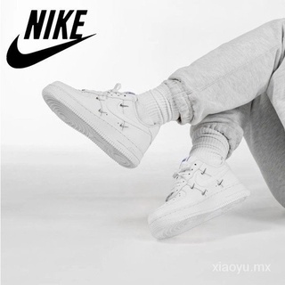 YL🔥Stock listo🔥Tenis Nike Nike Air Force1 Af1 para hombre cuatro Gancho blanco Puro Hyuna Co-Brada tenis deportivos casuales para mujer