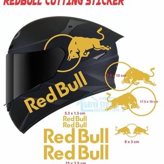 Más popular pegatina redbull casco conjunto kyt tt curso nfr pegatina rojo bull corte casco JGV
