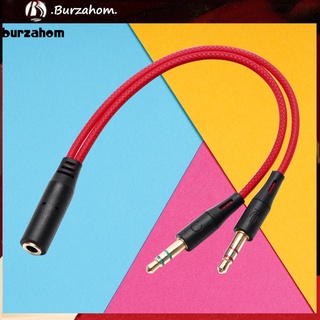 Bur Cable de extensión de Audio portátil para auriculares micrófono divisor de Audio Cable Plug Play para teléfono móvil
