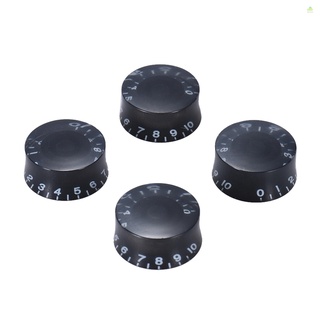 4pcs Speed Volume Tone Control Knobs for Gibson Les Paul Guitar Replacement Electric Guitar Parts Black