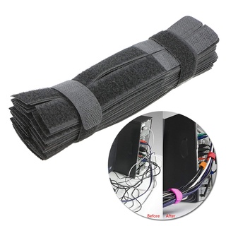 turncompu 50Pcs reutilizable Nylon cinta mágica Cable lazo sujeta correas soporte de alambre organizador