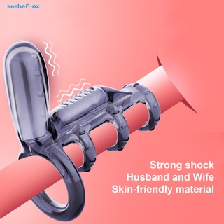 keshef Safe Foreskin Ring Vibrating Penis Lock Ring Portable for Male Masturbators