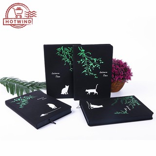 【HW】Creative Black Sketchbook 96 Sheets Diary Drawing Painting Graffiti Blank Black Paper Notepad Thick 32K Notebook Gift