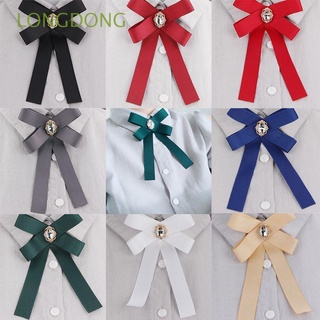 LONGDONG Women Brooches Diy Large Ribbon Clothing Accessories Party Wedding Bow Tie Pins Fabric/Multicolor