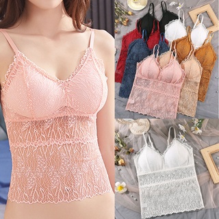 SHEIN^_^ Women Sexy Lingerie Lace Chest Tube Top Beauty Back Bra Camisole Base Underwear