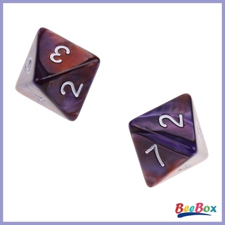 Beebox 10X D8 dados poliédricos para juego de dados café púrpura